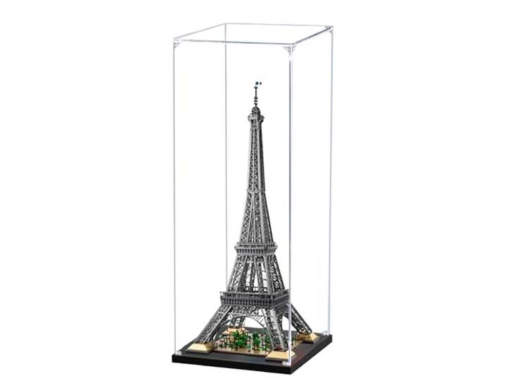 Acryl-Vitrine für Lego 10307 Eiffelturm, Modell Paris, 3 mm staubdichte Schaukasten, Vitrine kompatibel mit Lego 10307 (Modell nicht im Lieferumfang enthalten) (transparent, 3 mm)