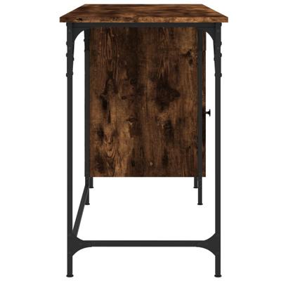 vidaXL Computertisch aus geräucherter Eiche, 131 x 48 x 75 cm, Holzwerkstoff, Orion Office Select-Modell