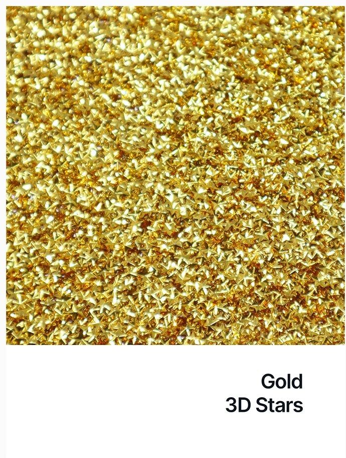 Hemway Shaped Craft Glitter   3D Star   Epoxy Resin, DIY, Tumbler, Decoration - Gold - Shaped 50g