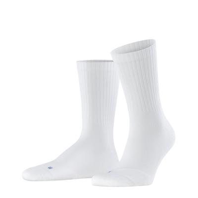 Socken FALKE "Run Rib Crew", Mädchen, Gr. 35-36, weiß (weiß (2000)), Obermaterial: 70% Baumwolle CO. 28% Polyamid PA. 2% Elasthan EL., glatt, Socken Socken