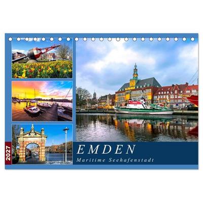 EMDEN maritime Seehafenstadt (Tischkalender 2027 DIN A5 quer), CALVENDO Monatskalender