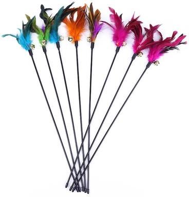 Uplifted Finds 5 Piece Interactive Cat Teaser Wand Set g