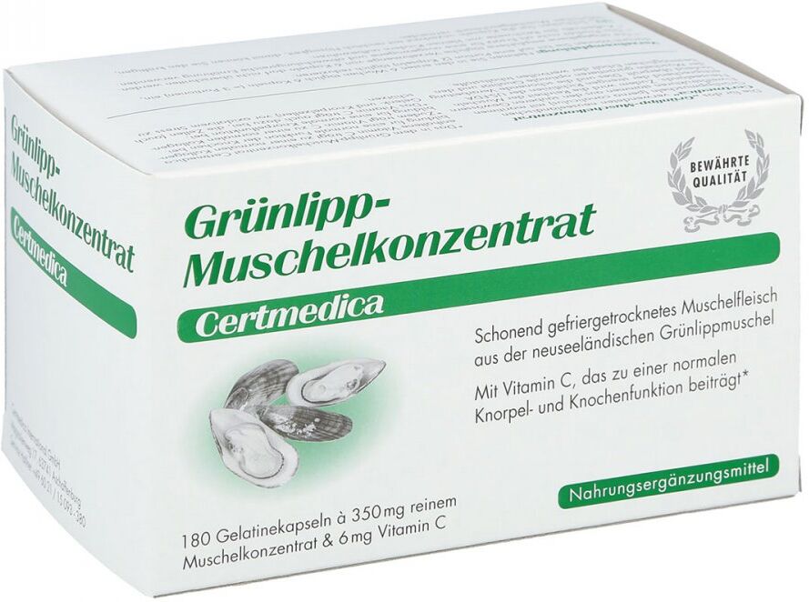 Grünlipp Muschel Konzentrat Kapseln 180stk