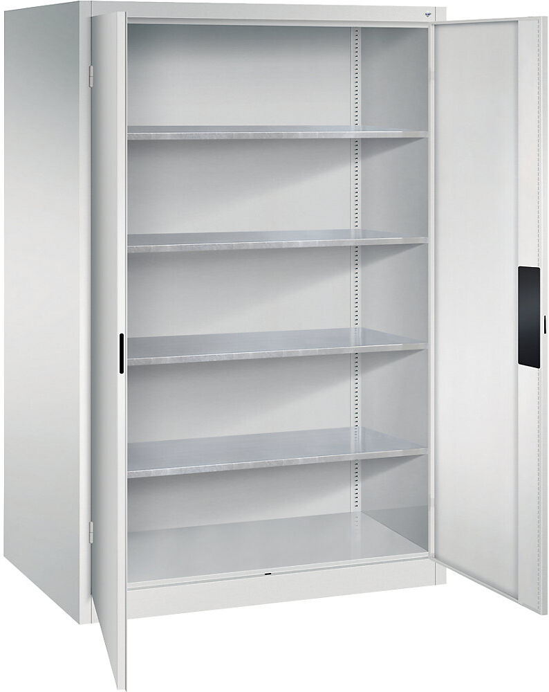 Werkstatt-Schwerlastschrank, Breite 1200 mm, Tiefe 800 mm, Tür lichtgrau C+P