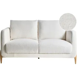 2-SITZER-SOFA Bouclé Weiß Gimo