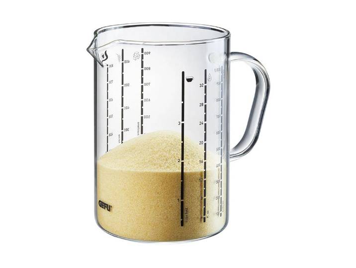 Messbecher GEFU Meti 1000 ml , transparent, Glas, Messbecher, Messbecher