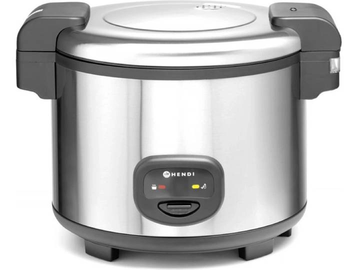 HENDI Rijstkoker – Profi Line – 5\,4L – Warmhoudfunctie – Inclusief Accessoires