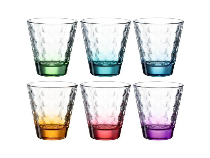 Trinkgläser-Set Leonardo mehrfarbig Glas H 9 cm 0.215 l 6 Stk - Trinkgläser-Set