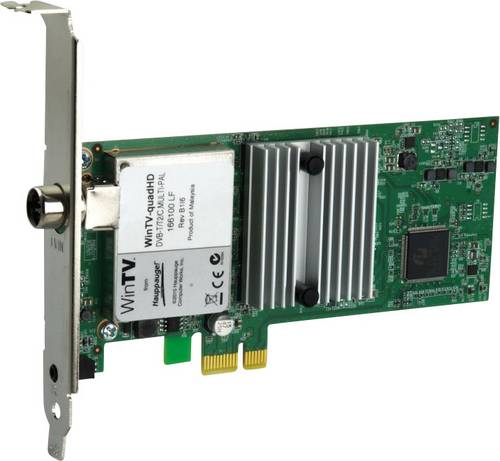 Hauppauge WinTV-quadHD DVB-T2 (Antenne), DVB-T (Antenne), DVB-C (Kabel) PCIe x1-Karte mit Fernbedienung Anzahl Tuner: 4