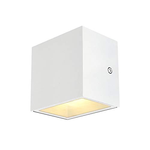 SLV Sitra Cube Up-Down Wandlamp Wit IP44 LED 3000K