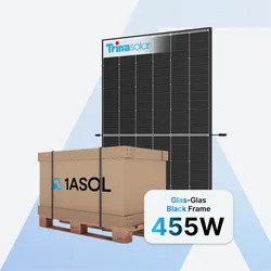 Trina Vertex S+ TSM-455NEG9R.28 Solarmodul 455 W Glas-Glas Black Frame – Palette (36 Stück)