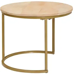 vidaXL, Couchtisch + Beistelltisch, Lamisas (3 Stück Massives Mangoholz mit Bleich-Oberfläche)