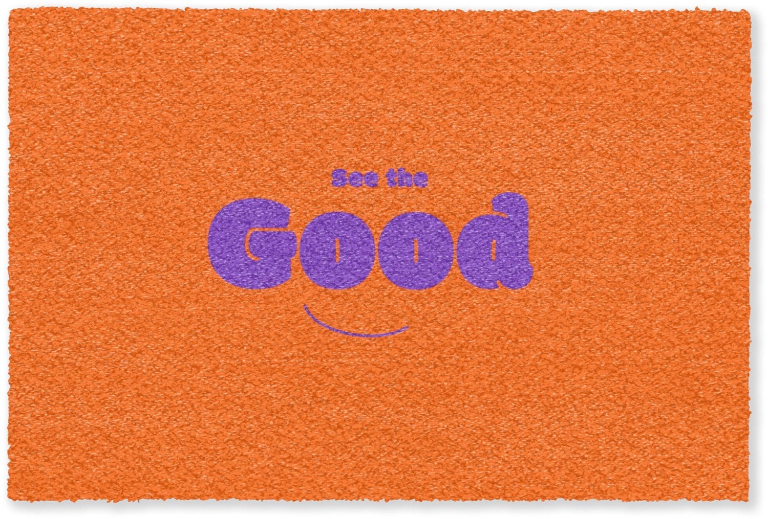 Deurmat See the good Smiley - Paars en Oranje - 60 x 40 cm