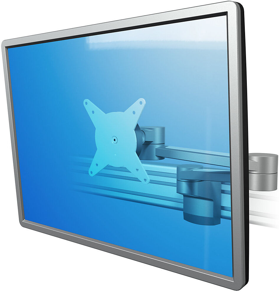 Monitorarm VIEWLITE, für Schienensystem, zwei Ausleger, silber / weiß Dataflex