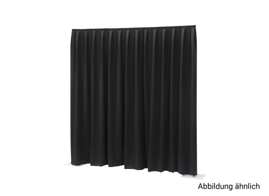 Wentex Pipes & Drapes Vorhang Molton, 3.3x3m, 300g/m², schwarz