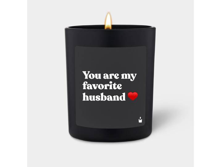 Duftkerze Schwarz Flowery You are my favorite husband
