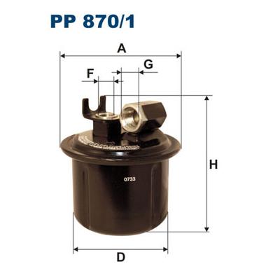 FILTRON Kraftstofffilter PP 870/1 Leitungsfilter 94mm für HONDA ROVER