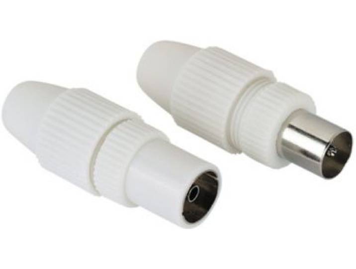 Hama - Fiche Antenne Tv Coaxiales Male Et Femelle Avec Pince