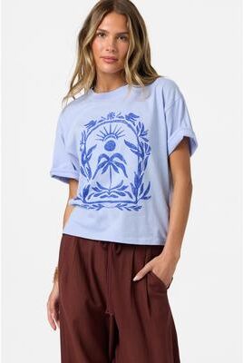 O'Neill s Framed Flora Easy T-Shirt in Blue Jelly, Size Large