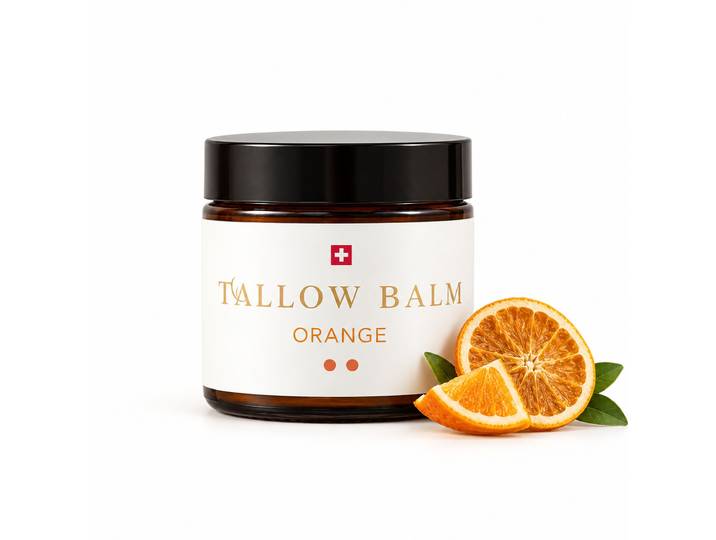 Tallow Balm Orange - Hautbalsam mit Rindertalg, ätherischem Orangenöl & Vitamin E, 60ml