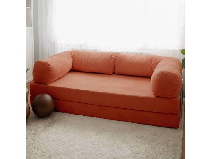 Bettsofa Nook Zinnoberrot Samtstoff B 200 T 100 cm - Bettsofa
