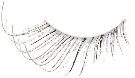 EULENSPIEGEL Wimpern "Glitzer", silber