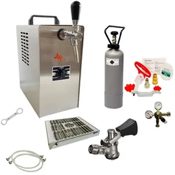 ich-zapfe Zapfanlage JET 30 Bierkoffer Komplett-Set Trockenkühler Reinigungsset KeyKeg (-6990)