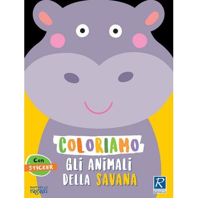 Coloriamo gli animali della savana. Con stickers, Taschenbuch von Silvia Raga, Raffaello Ragazzi