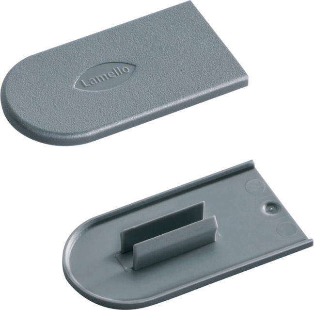 Lamello Cabineo Capuchon de recouvrement, RAL 7005 gris souris (186350A)