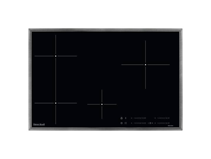 Dieter Knoll Induktionskochfeld, Schwarz, Edelstahlfarben, Metall, Glas, 76.6 cm, Kindersicherung, Restwärmeanzeige je Kochzone, Topferkennung, Kurzzeitwecker, Edelstahlrahmen, Ankoch-Elektronik, Pausenfunktion, Küchen, Küchenelektrogeräte, Kochfelder