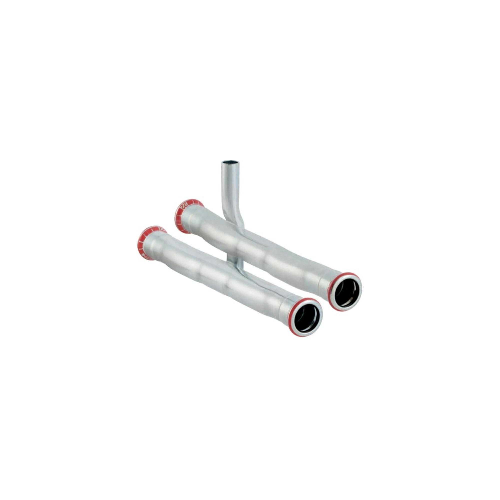 Geberit Anschluss-T-Stück-Set Mapress C-St. d= 15x15mm, für Rücklauf, außen verzinkt (23602)