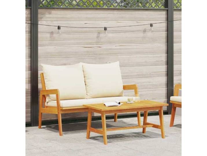 NEW 2026  Set de Table Bistro - lot de 2 - pour Balcon Terrasse - Huile Naturelle Bois d'Acacia Massif 90x45x40 cm S357