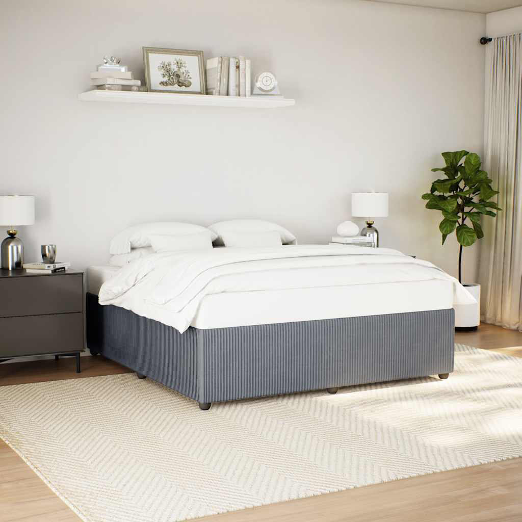 17 Stories Sigrunn Upholstered Bed Dark Grey Super King