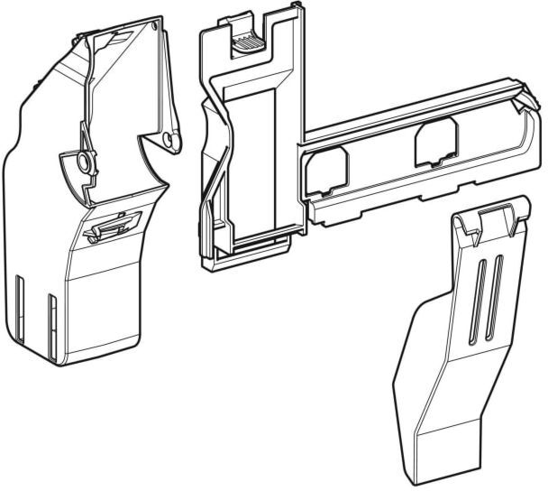 Geberit Sigma40 Einwurfschacht 242602001 mit Auffangbehälter