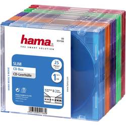 Hama CD Hülle Slim 00051166 1 CD/DVD/Blu-Ray Transparent-Blau, Transparent-Orange, Transparent-Violett, Transparent-Grün, Transparent-Rot Polystyrol 25 St.