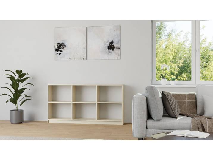 TV Regal Esche Weiß geölt