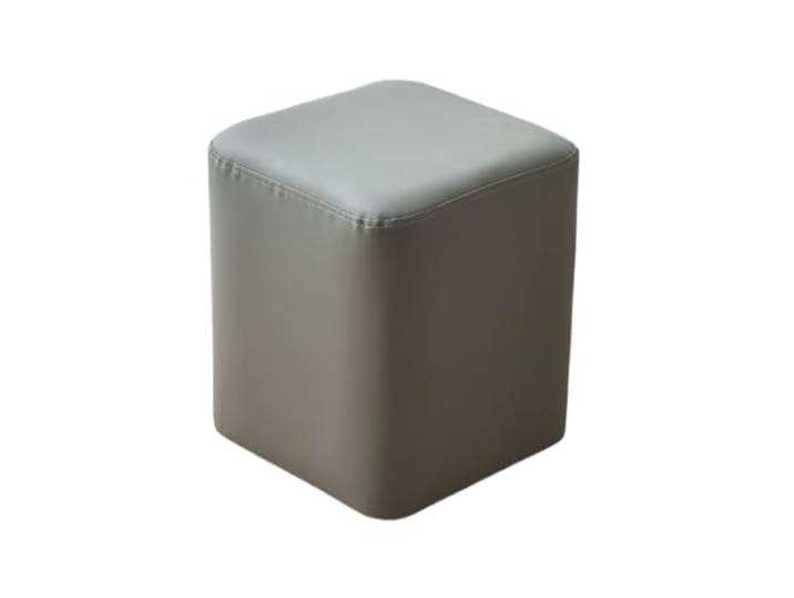 DANNMPX Sitzhocker Wohnzimmer Moderner Quadratischer Fußhocker Aus Weichem Kunstleder for Das Wohnzimmer Zusätzliche Sitzplätze(Gray)
