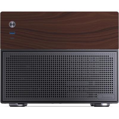 Jonsbo N4 Black NAS Chassis Compact 8 Bay Micro ATX Case With Walnut Panel white
