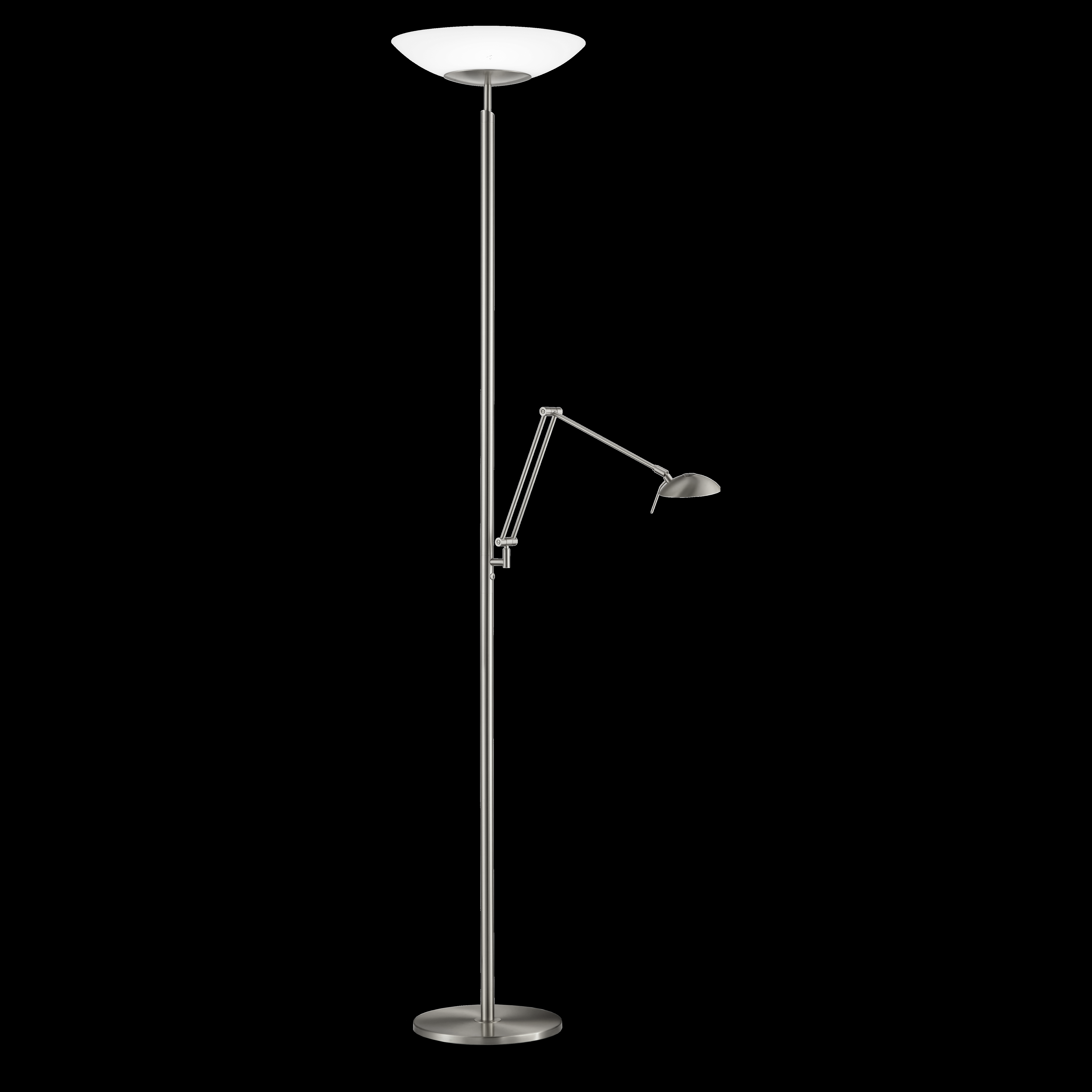 GKS Knapstein LED-Deckenfluter ELSA (mit Lesearm) Nickel matt 41.955.05 4250035819887