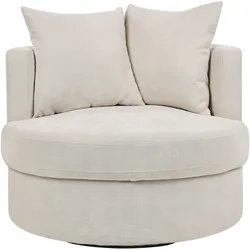 SESSEL Polsterbezug hellbeige mit Drehfunktion Dalby
