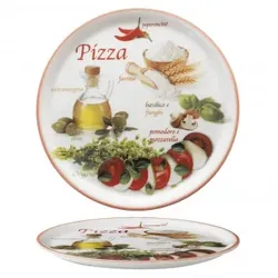 Saturnia Lebensmittel Digitaldruck Pizzateller Rot, 6er-Pack, Ø cm 33