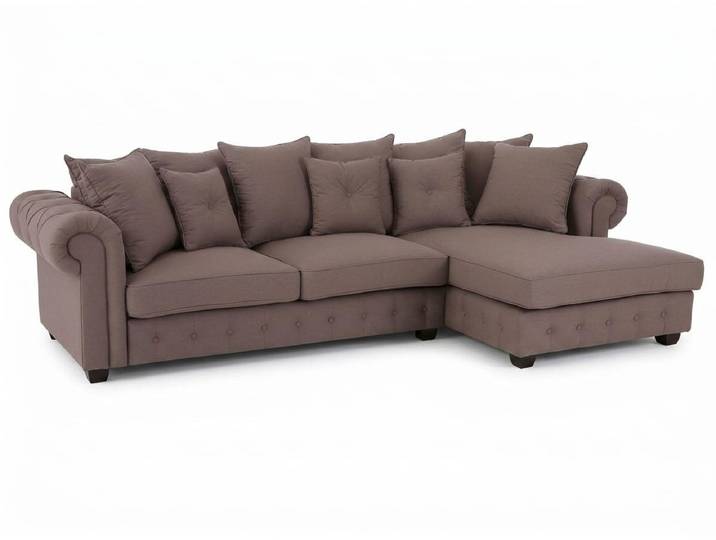 Xlmoebel Ecksofa Braunes L-förmiges Ecksofa großes Stoffsofa Wohnzimmer-Polstermöbel, 1 Teile, Special features