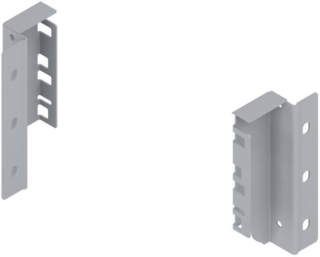 Blum TANDEMBOX Support de panneau arrière en bois, hauteur K (128,5 mm), gauche/droite, R9006 aluminium blanc (09406204)