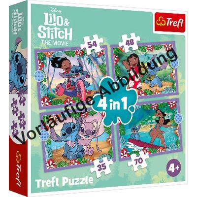 4 in 1 Puzzle 35, 48, 54, 70 Teile Lilo & Stitch der Film