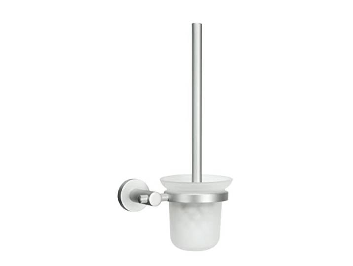 Kleine Wolke Wand-WC-Bürstenhalter Apollo, Wandaccessoire, Farbe Milky, Material: Aluminium, Glas