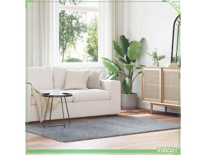 Tapis Shaggy - FAFEISY - NAVARRA - gris clair - 130x200 cm - antidérapant