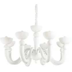 Ideal Lux Pendelleuchte BON BON, 8-flammig, E14, Weiß / Schirm opal IDEA-094007