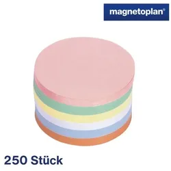 Magnetoplan Moderationskarten rund 100 mm 250 Stück mehrfarbig, 10 cm