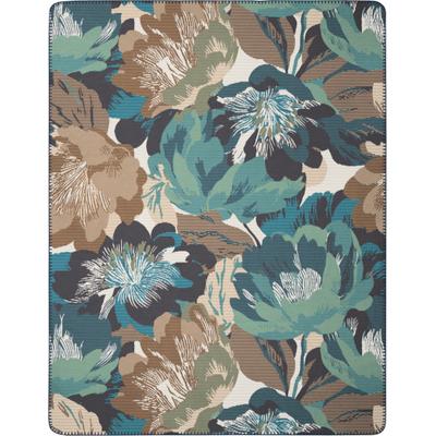 Wohndecke BIEDERLACK "Winter Flora", grün, B:150cm L:200cm, Baumwolle, Wohndecken, Wohndecke, 150 x 200, mit Zierstich
