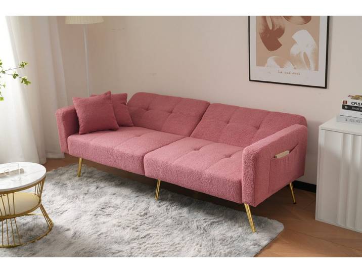 Merax Schlafsofa, mit Bettfunktion, Bettsofa, Klappsofa, Gästebett